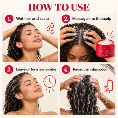 BeKynd Beauty Revive + Restore Scalp Scrub – Exfoliating Pre-Shampoo Scalp Care | 200 mL