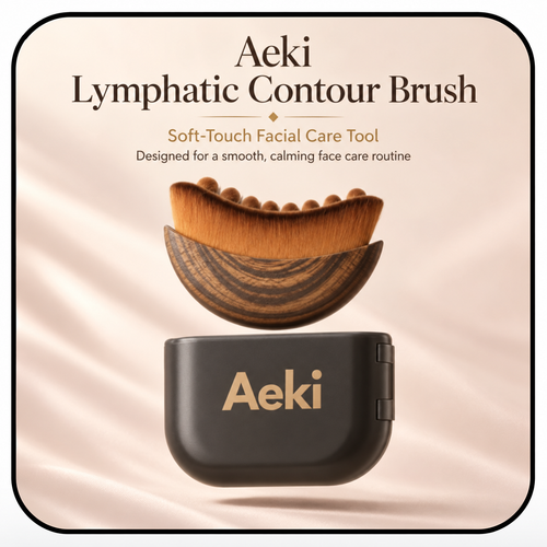 Aeki Lymphatic Face Brush and storage case